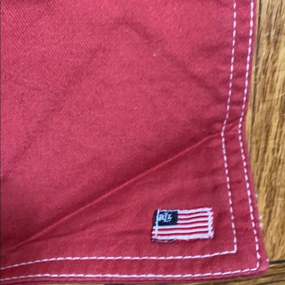 NWOT vintage Ralph Lauren red placemats (2) - Picture 4 of 5